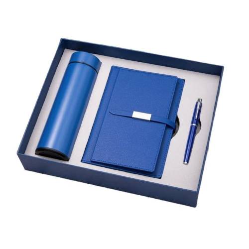Blue Leatherette Corporate Gift Combo with Notebook and Bottle Manufacturers, Suppliers, Exporters in Delhi