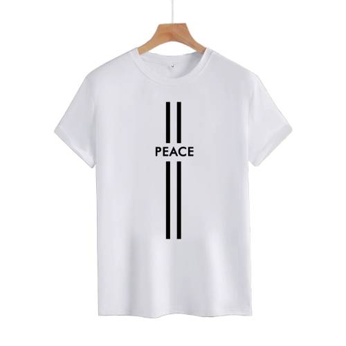 Classic White Crew Neck T-Shirt With Custom Logo Printing Manufacturers, Suppliers, Exporters in Bhavnagar