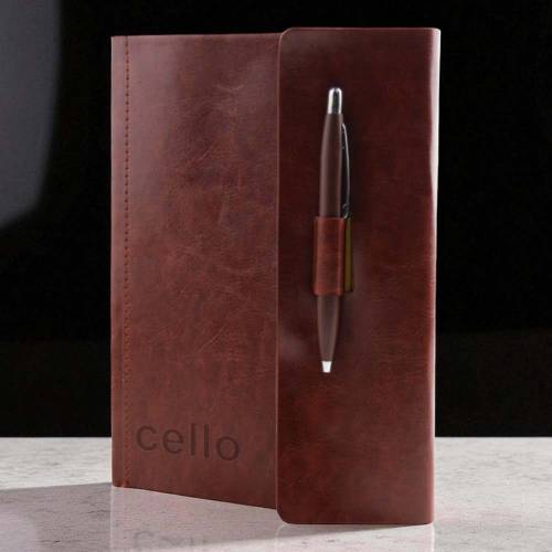 Dark Brown Executive Diary and Ball Pen Gift Set with Magnetic Flap Design Manufacturers, Suppliers, Exporters in Dwarka