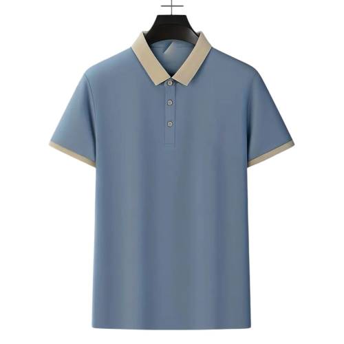 Dusty Blue Corporate Polo T-Shirt With Cream Contrast Collar Manufacturers, Suppliers, Exporters in Ahmednagar