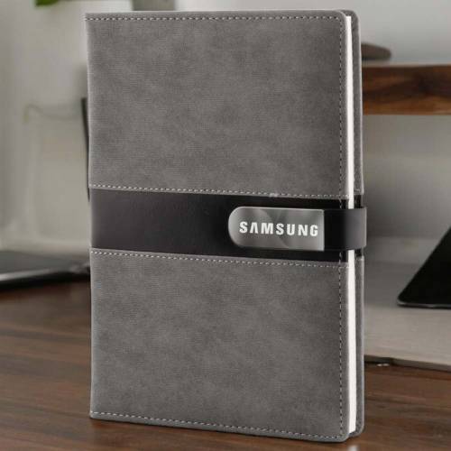 Grey PU Leather Notebook Diary for Business Meetings and Daily Planning Manufacturers, Suppliers, Exporters in Delhi