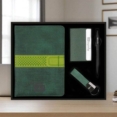 Premium Forest Green Corporate Gift Set with Brushed Silver Accents Manufacturers, Suppliers, Exporters in Dwarka