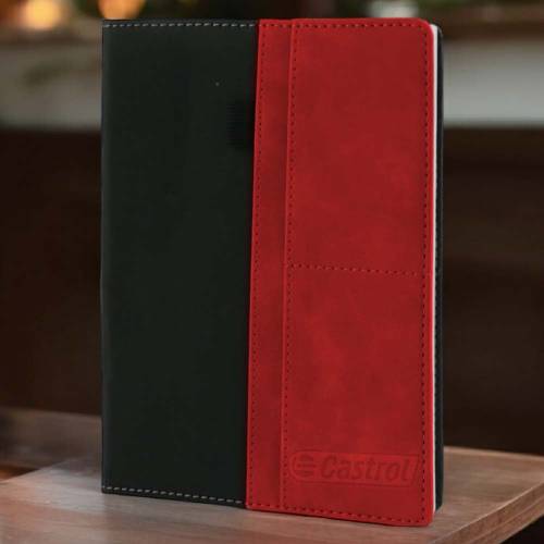 Premium Hard Cover Diary Featuring Vertical Contrast Patch Styling Manufacturers, Suppliers, Exporters in Goa