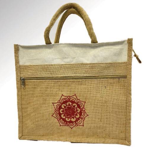 Premium Multi Compartment Eco Friendly Jute Bag With Zipper Manufacturers, Suppliers, Exporters in Bareilly