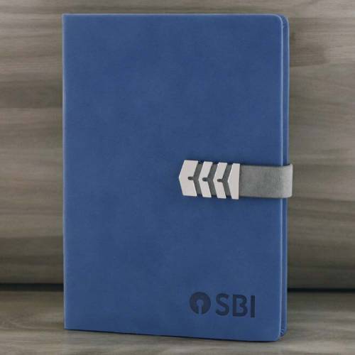 Professional Blue Faux Leather Personalized Diary Notebook for Daily Use Manufacturers, Suppliers, Exporters in Mysore
