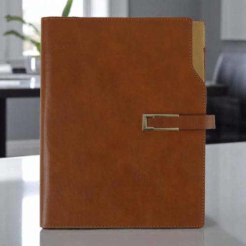 Professional Leather Notebook with Unique Cutout Corner Feature Manufacturers, Suppliers, Exporters in Rajarhat