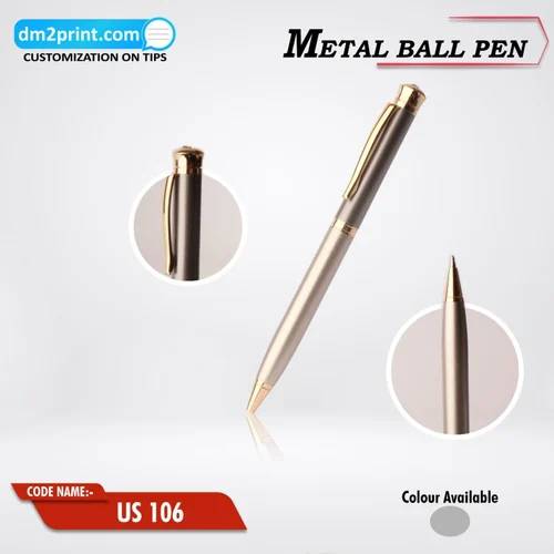 Promotional Metal Ball Pen With Personalized Tip Branding Option Manufacturers, Suppliers, Exporters in Vapi