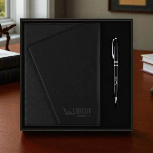 Wubon Corporate Combo Set with Hardbound Notebook and Twist Metal Pen Manufacturers, Suppliers, Exporters in Vapi