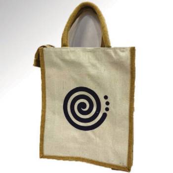 Off White Canvas Tote Bag With Golden Brown Trim Manufacturers in Kolkata